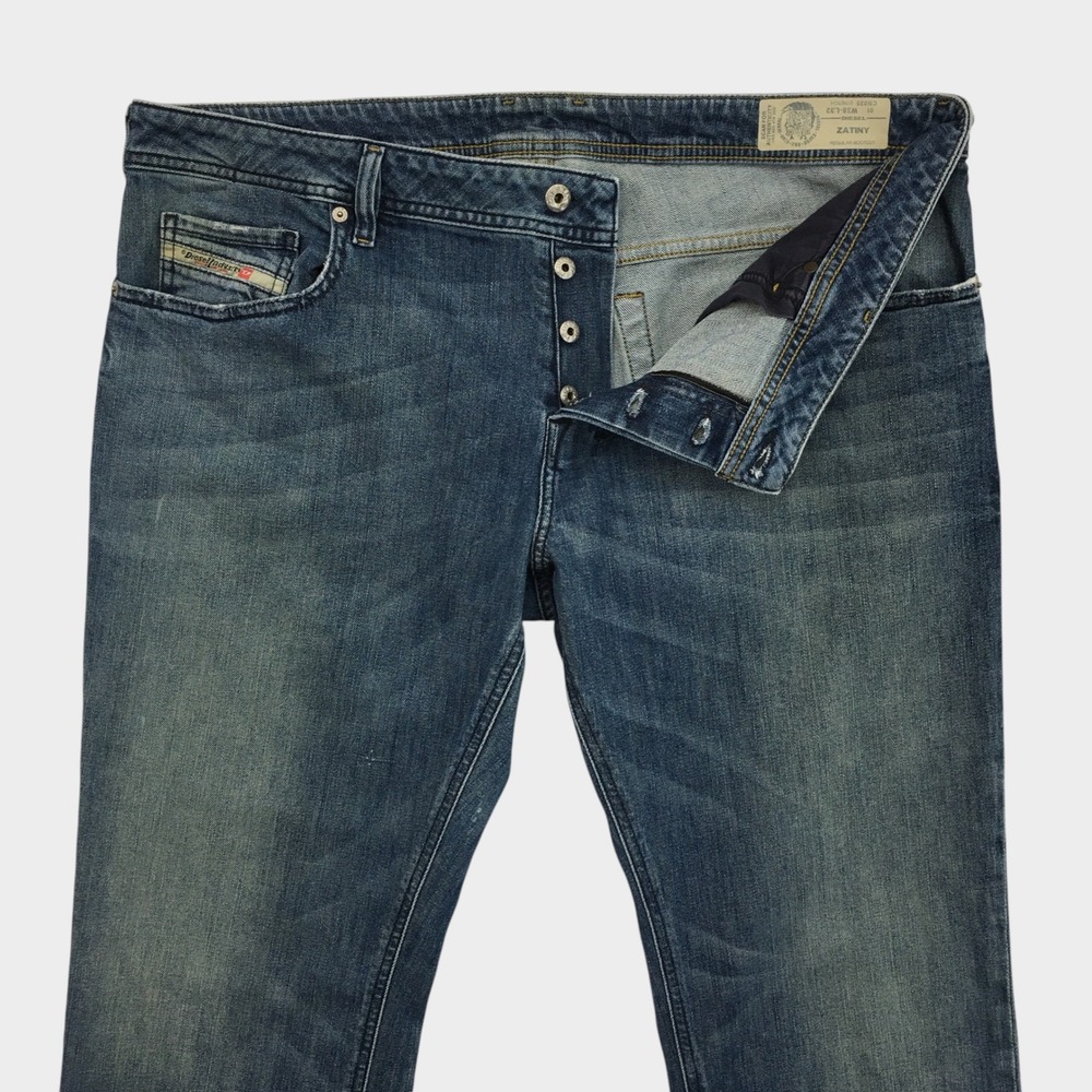 Diesel Zatiny Regular Bootcut Jeans Mens Blue Stretch Denim W38 L32 Wash CN025